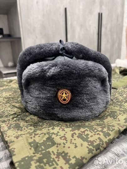 Шапка ушанка мужская