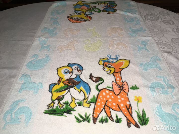 Винтаж полотенца Китай велюр махра детские