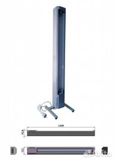 Бактерицидный облучатель об-30 открытого типа