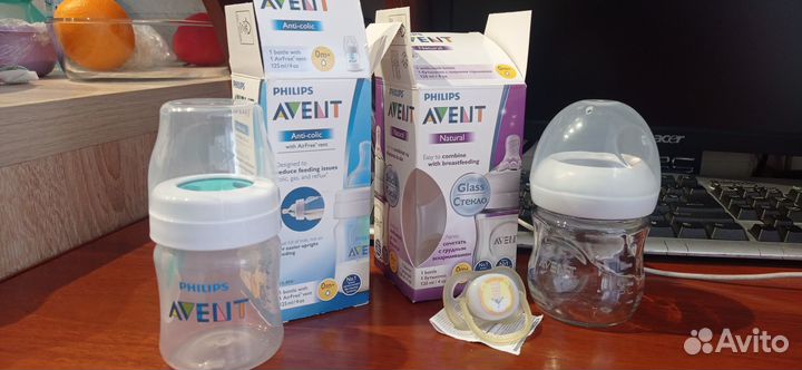 Бутылочки для кормления avent