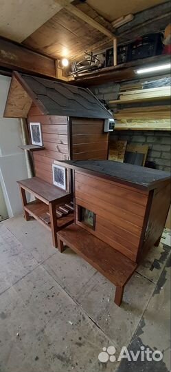 Будка, домик для кошки уличный утепленный