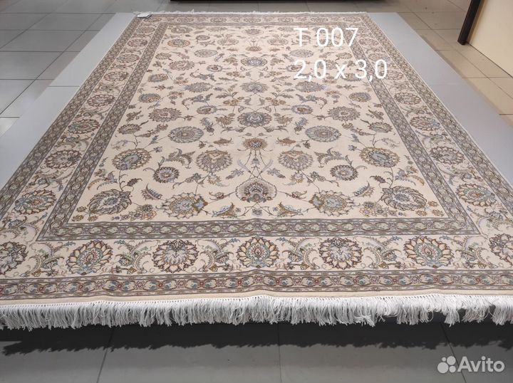 Ковер ручной работы шерсть с шелком Иран Тебриз