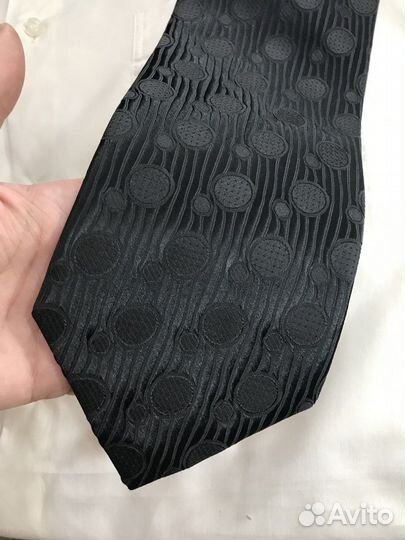 Галстук шелковый черный Италия