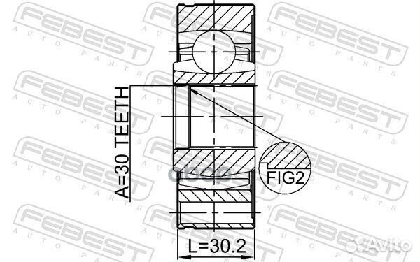 ШРУС карданного вала 30X74 1211-ix35sha Febest