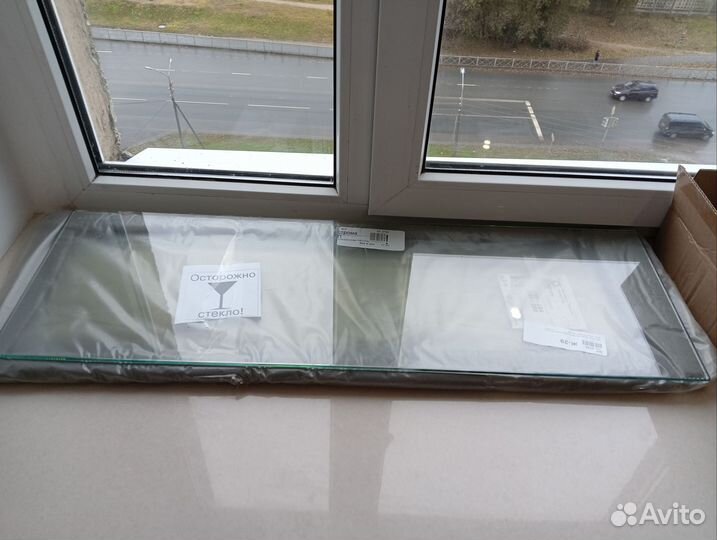 Полки стекло в обработке 6мм 869*284мм - 3шт