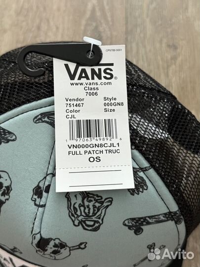 Бейсболка кепка Vans новая