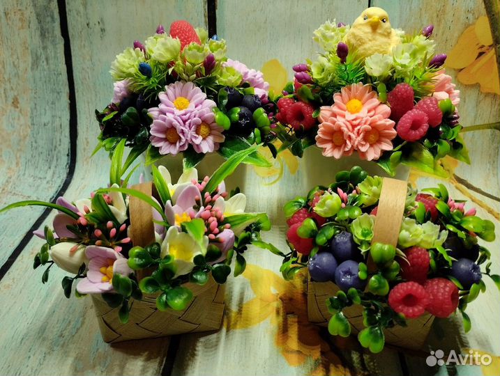 Сувенирное мыло ручной работы, наборы и букеты