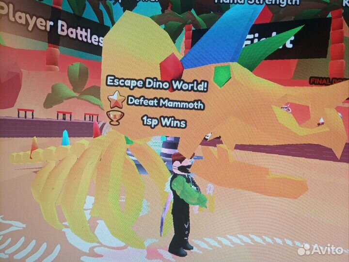 Arm wrestle simulator pet (Gem Triceratops)