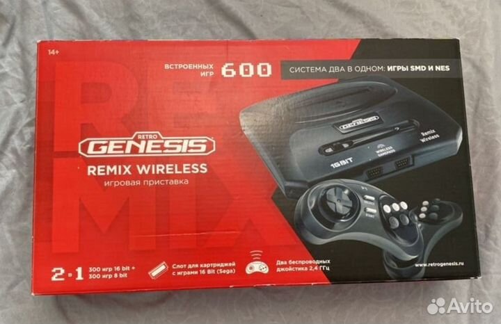 Sega genesis + dendy 600 игр