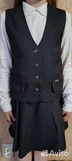 Школьная форма для девочки 140 серая olmi