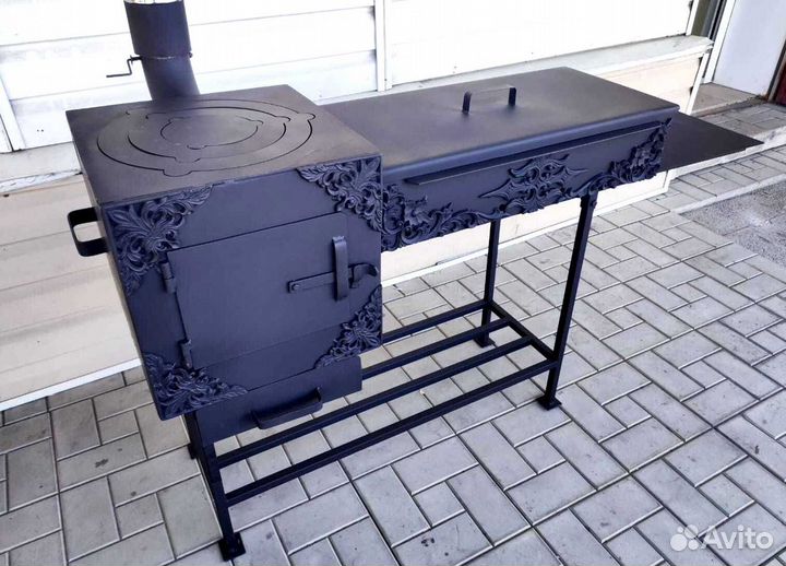 Мангал с крышкой барбекю 4-5 мм