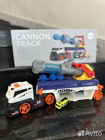 Грузовик с пушкой и машинкой Happy Baby