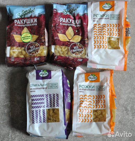 Макароны Без Глютена из Амарантовой муки пакетом