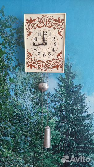 Часы ходики СССР русские узоры