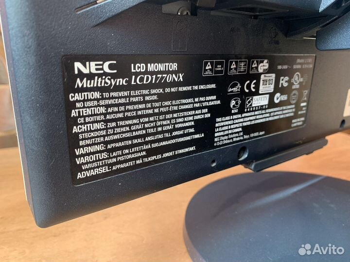Монитор NEC MultiSync lcd1770nx + колонки
