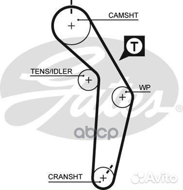 054 109 119G Ремень грм audi 2.3L 20V 147з. 518