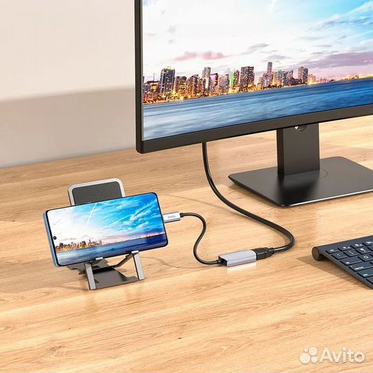 Переходник (конвертер) hoco UA20 гнездо hdmi