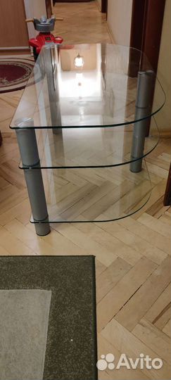 Стеклянная тумба под тв