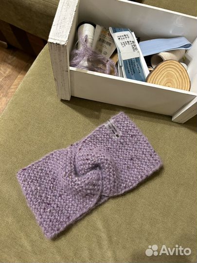 Повязка на голову вязаная