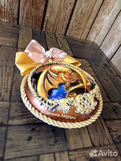 Шар с росписью, шар с драконом, шары на заказ