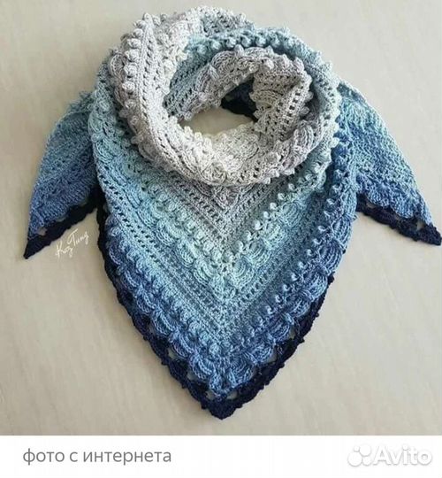 Шаль крючком (бактус)