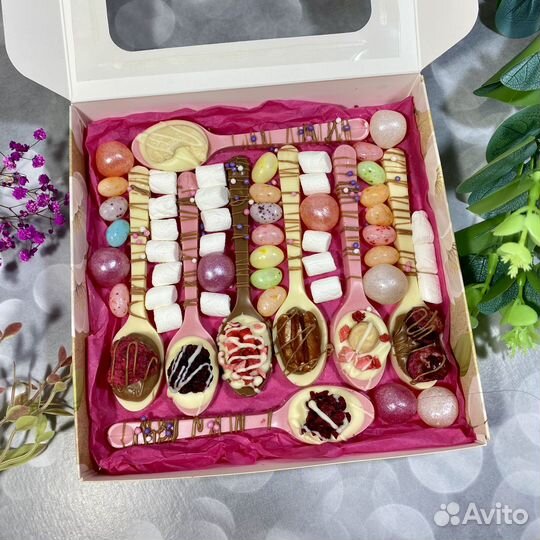 Подарочный набор ложек из бельгийского шоколада