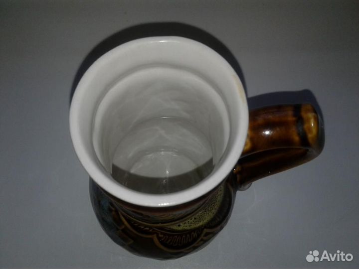 Кувшин кружка подсолнухи. СССР, 1970-е гг. Керамик