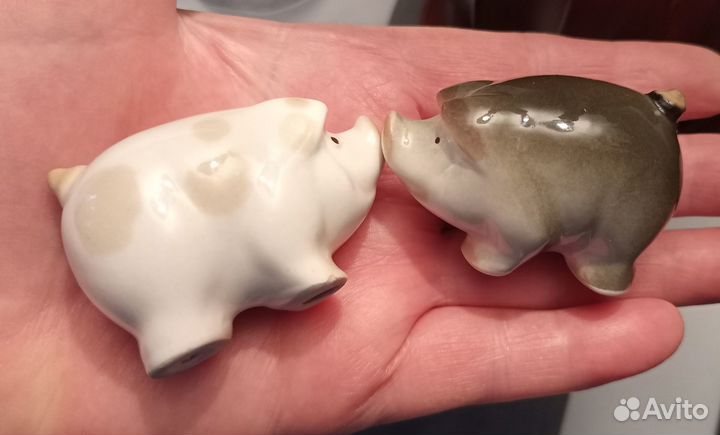 СССР Лфз Фарфоровые статуэтки Поросята Цена пары