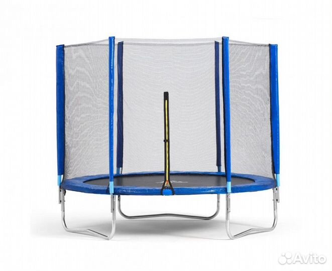 Батут с сеткой DFC Trampoline Fitness 8 ft blue