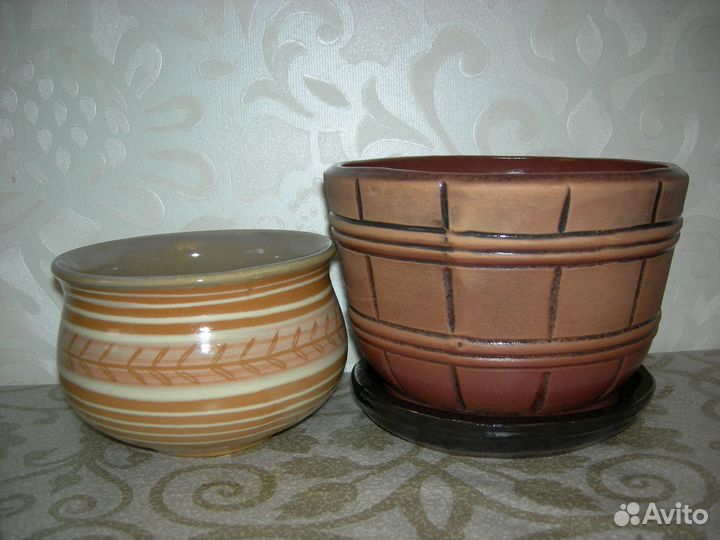 Горшок цветочный керамика, для орхидей пластик