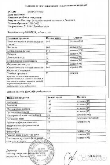 Репетитор по анатомии, гистологии, физиологии