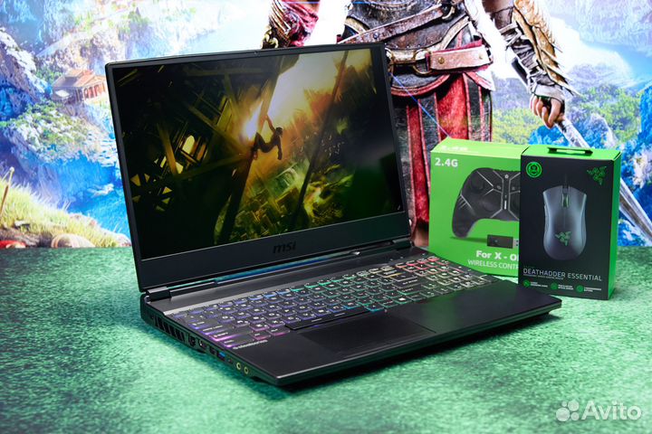 Ноутбук под игры MSI / Core i5 / GTX1660Ti / 15.6