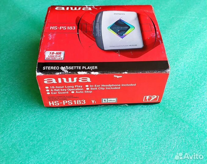 Stereo Cassette Player Aiwa HS-PS 183. Japan Новый
