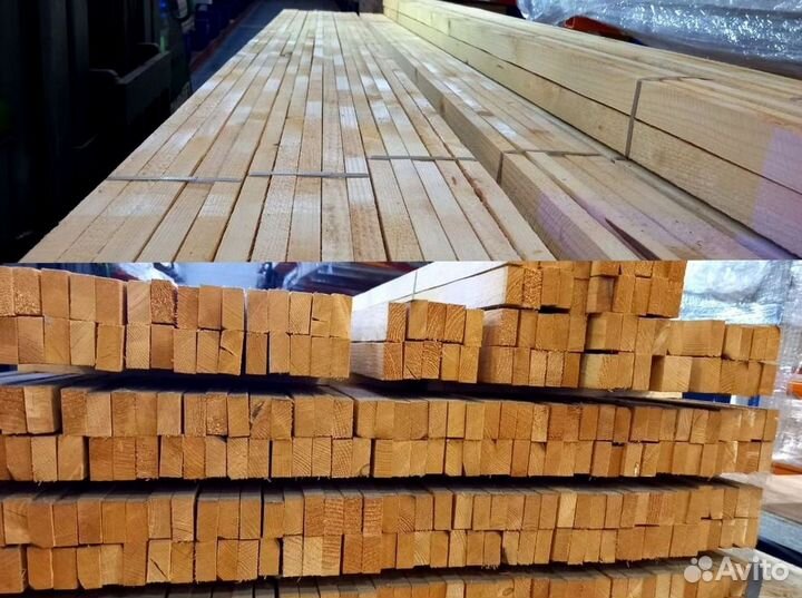 Рейка обрезная сухая 24*48*3000 мм сорт 1-2