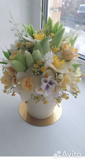 Букет из мыльных цветов