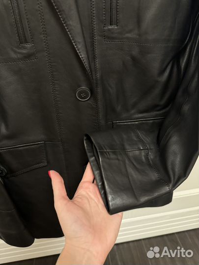 Кожаный пиджак мужской