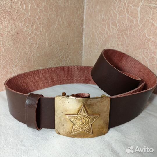 Мужской солдатский кожаный ремень СССР