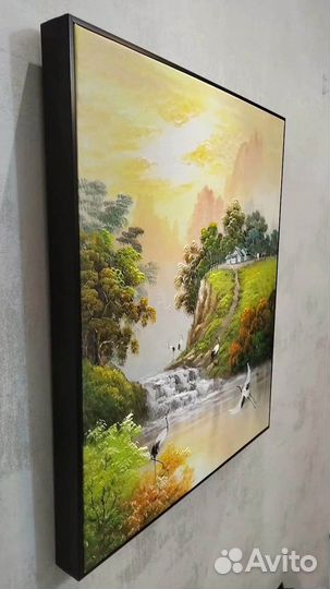 Большая картина маслом на холсте