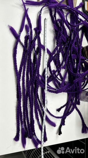 Косички фиолетовые