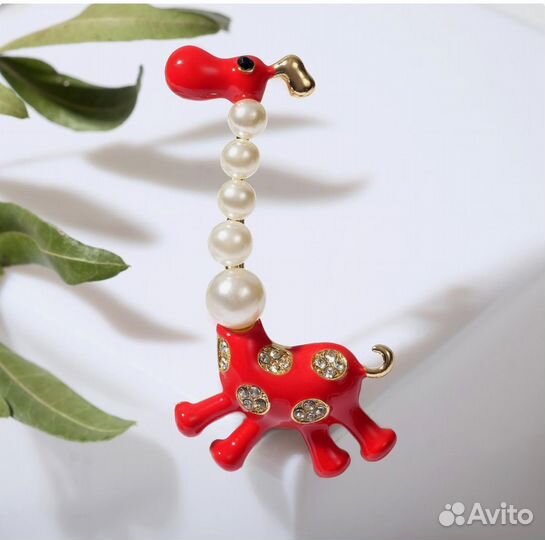 Брошь Милый Жираф