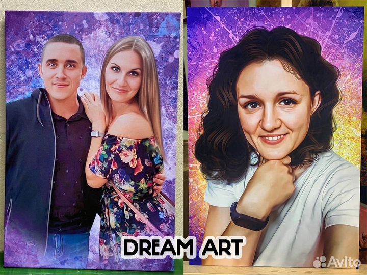 Портрет на холсте по фото на заказ Тверь