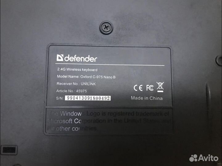 Клавиатура Defender oxford c-975 nano b
