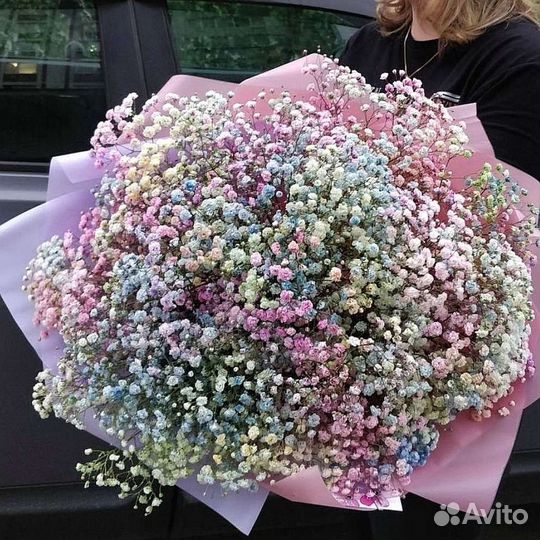 Цветная Гипсофила, букет цветы доставка