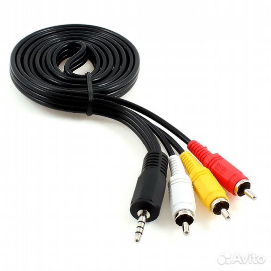 Шнур Тюльпаны / 3.5mm - 3RCA, 1,5 метра. 