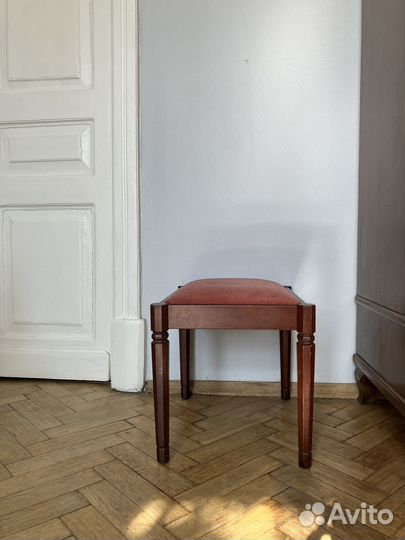 Банкетка пуф антикварный 52.8х39.6 см. Англия