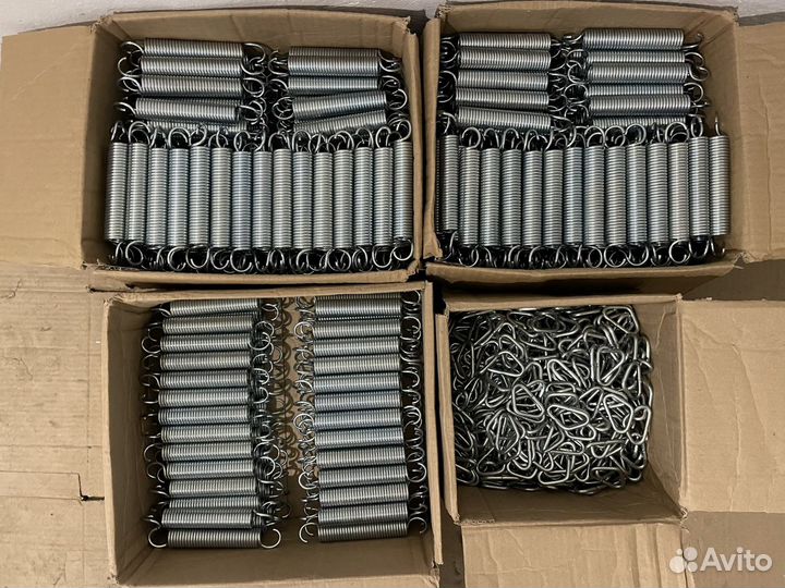 Пружины для тренажеров, минибатутов, круглых чёрны