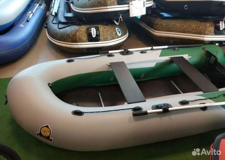 Лодка пвх Тритон 360 Sport серый/зелёный