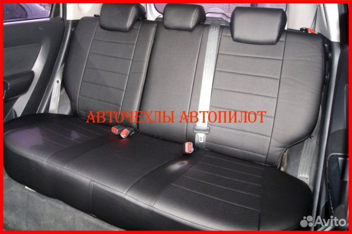 Чехлы Автопилот Kia Soul 1 из экокожи чёрные Класс