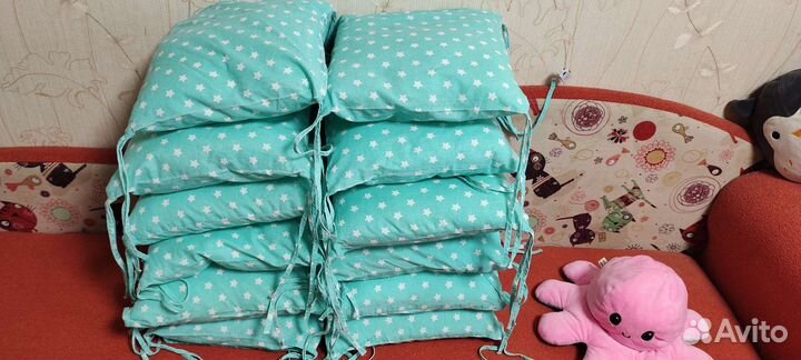 Бортики в детскую кроватку и балдахин