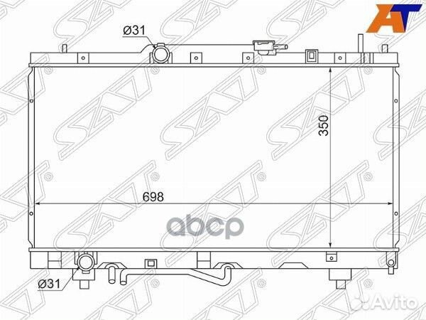 Радиатор Toyota Caldina (T190,T210) 92-02 / Carina